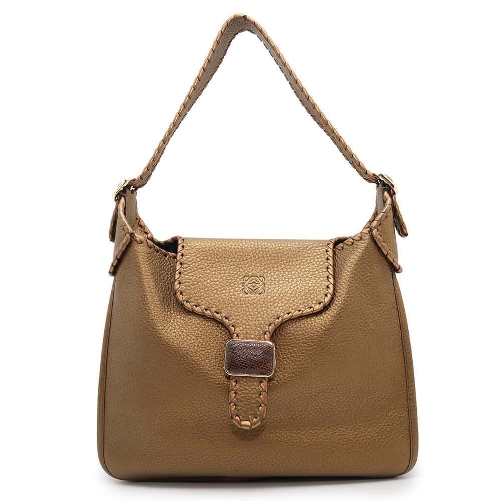 Loewe One Shoulder Hobo Bag Granada Anagram Leather
